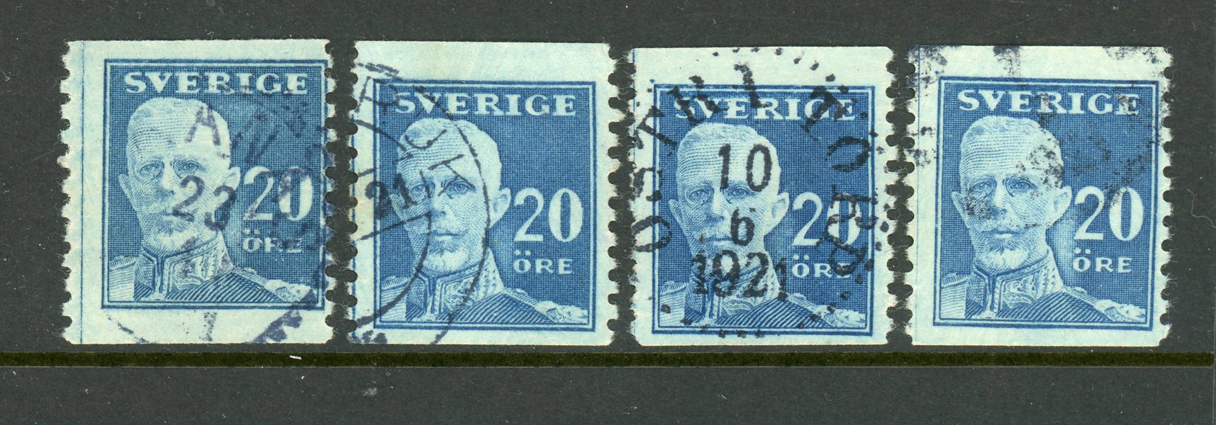 F151 Fyra ex med plåt-sprickor