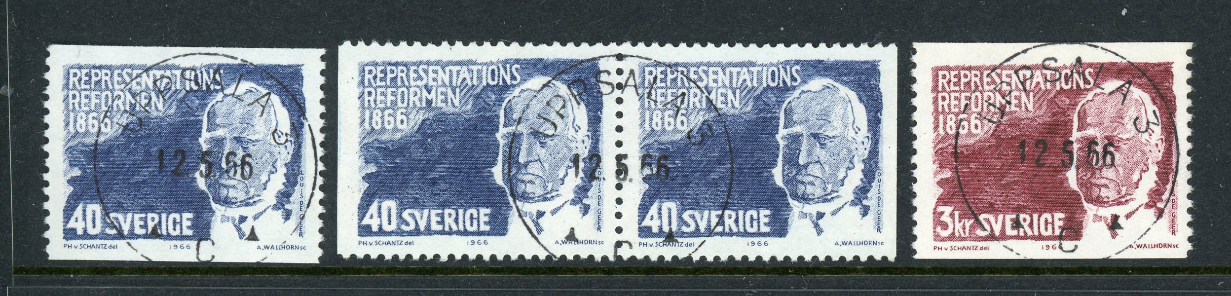 F580A,BB och 581 Uppsala 12.5.66, tre lyxex.