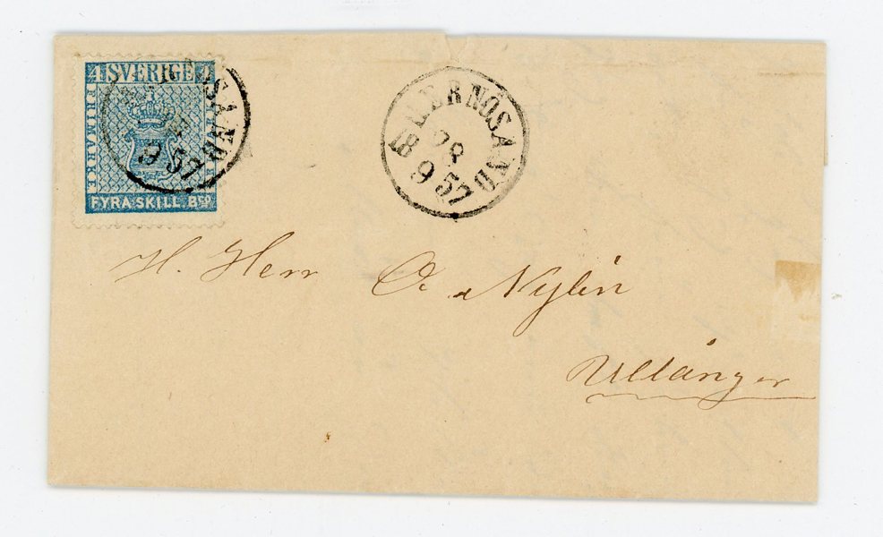 F2h Vackert BREV, Hernösand 28.9.57, till Ullånger.