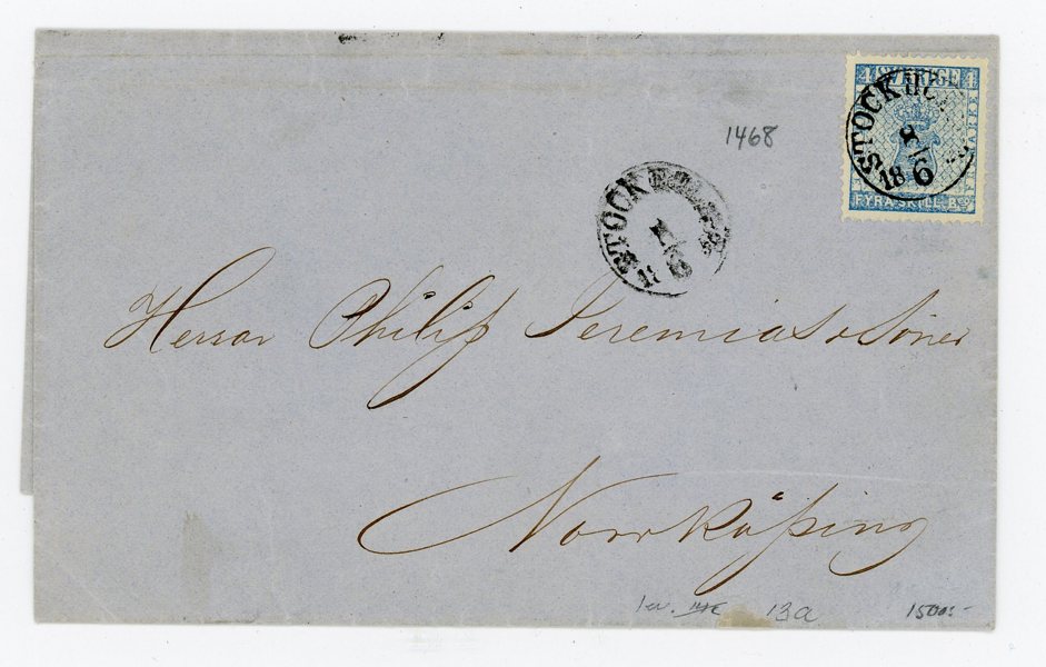 F2m v Praktbrev med tryck-variant i nedre höger hörn
