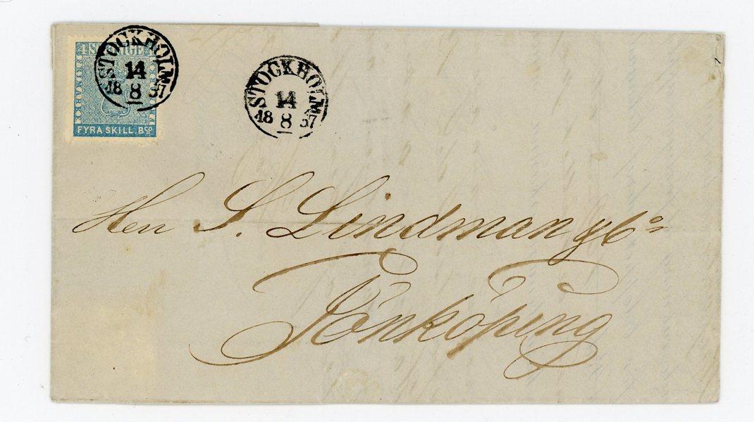 F2f Prakt-brev, Stockholm 14.8.57, mycket vackert.