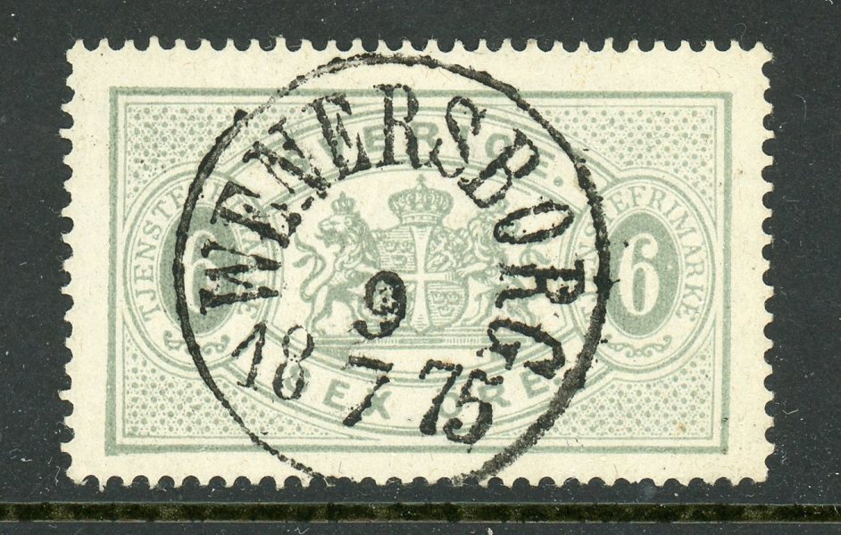 Tjänste 4c Wenersborg 9.7.75, lyx. Underbart ex.