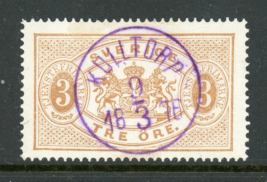 Tjänste 1 Kulltorp 9.3.76, superbt ex med blå stämpel.