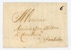 Karterat brev från Wexiö till Stockholm 1725, med innehåll.