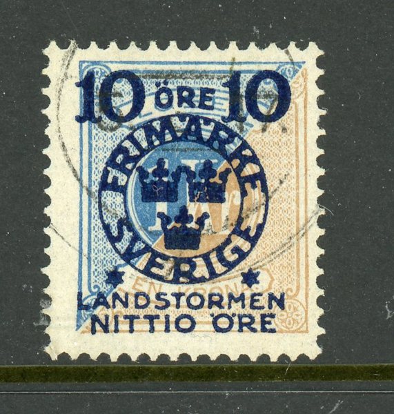 F124, stämplat 1917, vackert ex
