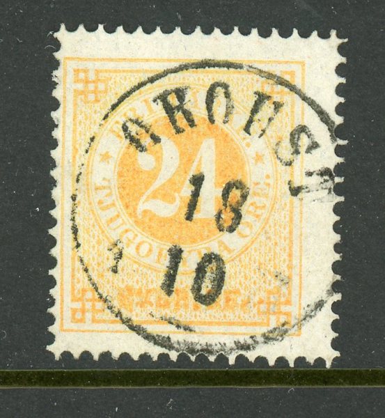 F24 Oroust 18.10.xx.xx, pr-lyxstämplat ex utan årtal i stansen