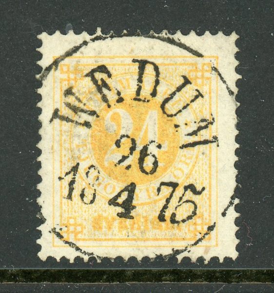 F24f Wedum 26.4.75, pr-lyxexemplar sign O.P.