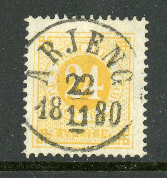 F34c Årjeng 22.11.80, lyxstämplat prakt-ex.