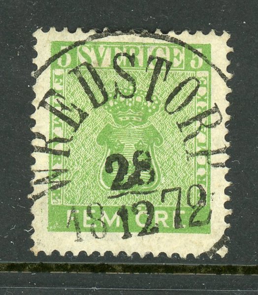 F7c2 Wredstorp 28.12.72, perfekt stämplat prakt-exemplar.
