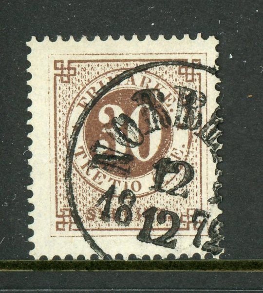 F25b Norberg 12.12.72, mycket vackert ex, svår nyans.