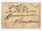 Stockholm Bandeau-stämpel typ 8 på brev till FInland 1749.