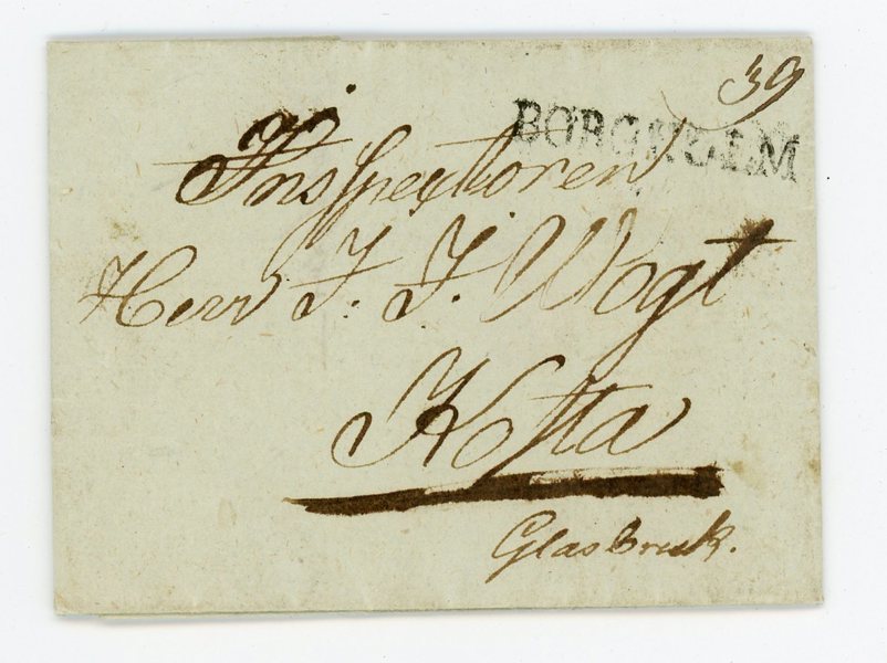 RAK Borgholm  på praktbrev-omslag. Ovanlig.