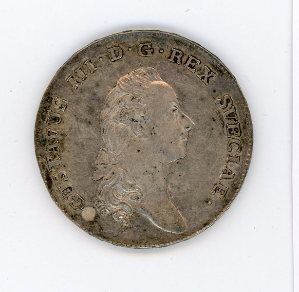 GUSTAV III Riksdaler 1782. Kvalité 01.