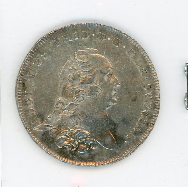 ADOLF FREDRIK 2 Dalen SM 1770 37mm. Kvalité 01. Rart mynt.
