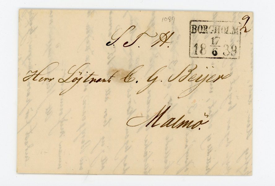 4-KANT Borgholm 17.6.39, typ1 på lyx-brev.