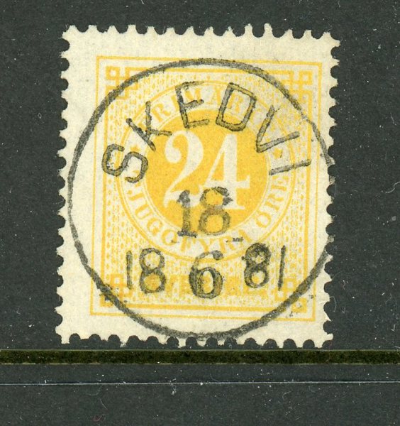 F34c Skedvi 18.6.81, lyxstämpel sign O.P.