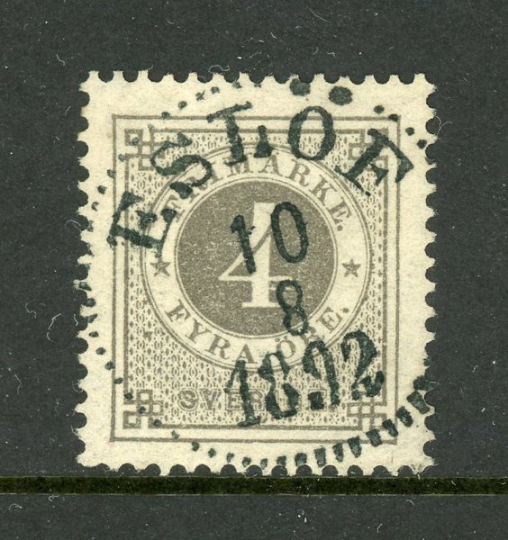 F42e Eslöf 10.8.92, lyx med grönsvart stämpel, sign O.P.