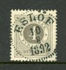 F42e Eslöf 10.8.92, lyx med grönsvart stämpel, sign O.P.