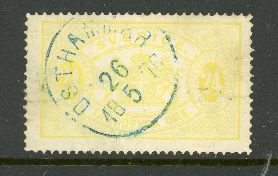 Tjänste 7d2 CITRON-GUL Östhammar 26.5.76, sign O.P.