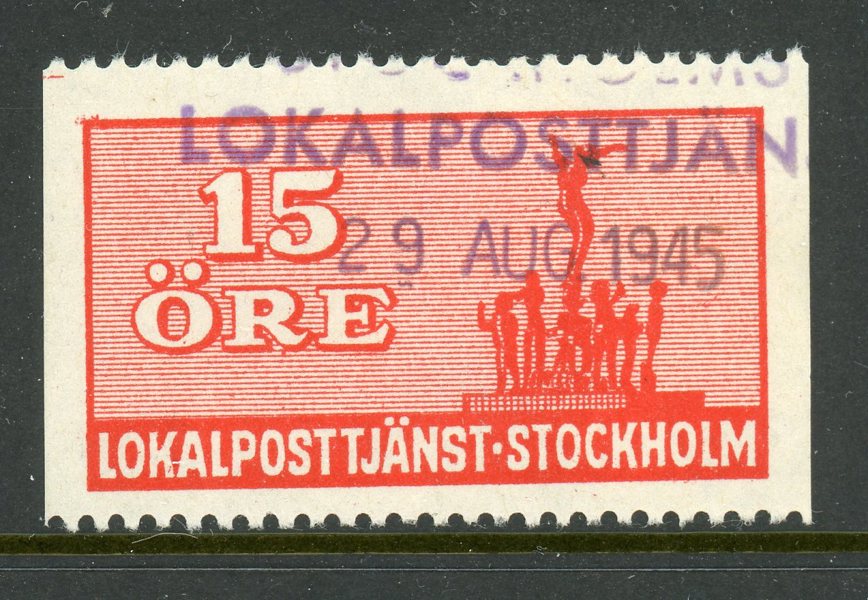LOKALPOST STH Lokalposttjänst F3DA, stämplat praktex.