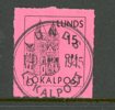 LOKALPOST Lund F3c STÄMPLAT lyxex 10 APR 1945. R5 i Facit.