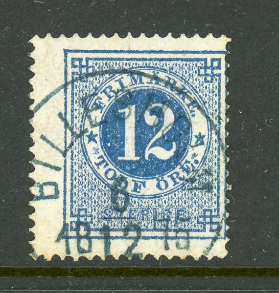 F21 Billesholm 6.12.75, BLÅ praktstämpel