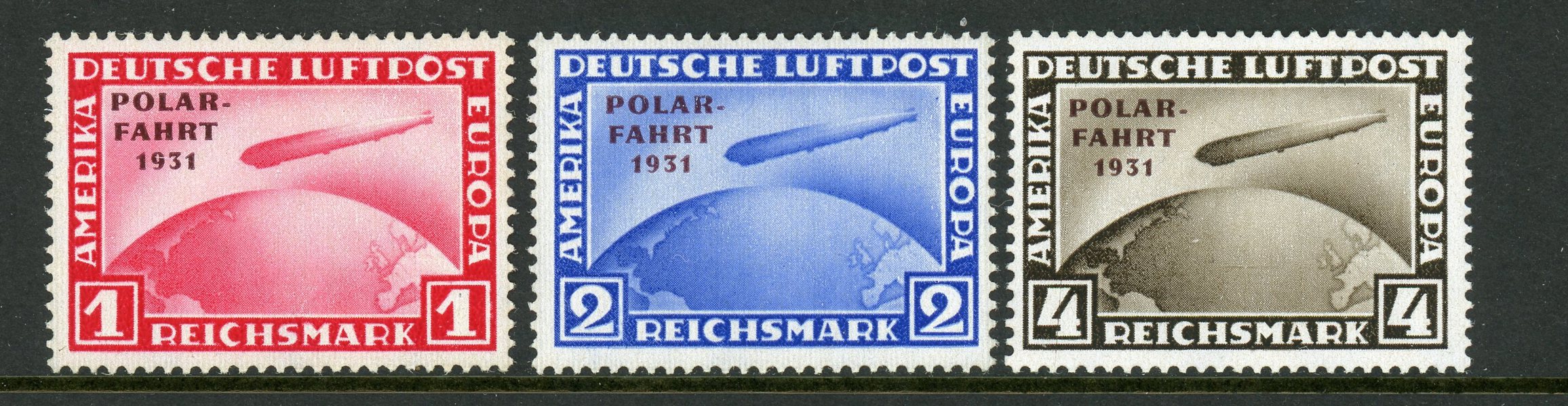 REICH Mi 456-458 xx prakt-serie Polar-Fahrt.