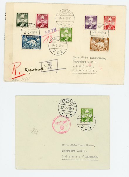 Grönland: två censurerade brev 1941.