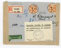F277 (2ex) Brev till Belgien, Ljungby 28.8.44 + etikett