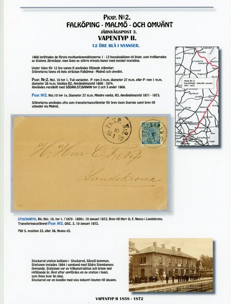 F9 på lyxstämplar brev, Stockaryd 10.1.72, vackert monterat.