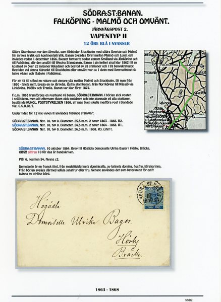 F9c2 på vackert brev, Södra ST.Banan 10.10.64, vackert monterat.