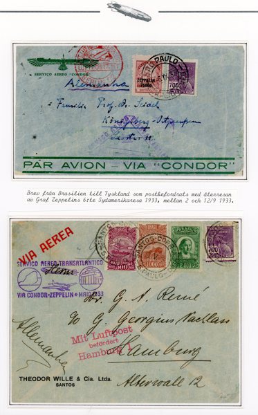 GREKLAND: Zeppelin-serien 1933, stämplad.