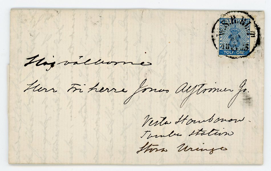 F9 på lyxstämplat brev, W.S.B.BL.T 30.5.65, mycket svår på brev.
