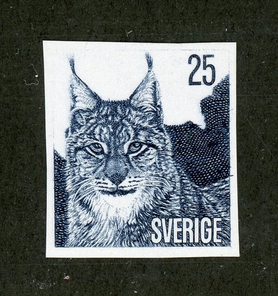 F839 Provtryck i blågrå färg.