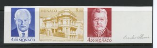 SLANIA: Monaco Mi 1781/83 xx Provtryck i tre-strip, sign. Unikt?