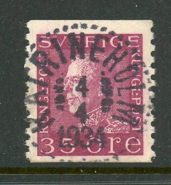 F187 Katrineholm 4.4.34, lyx-stämplat ex på tonat ppr.