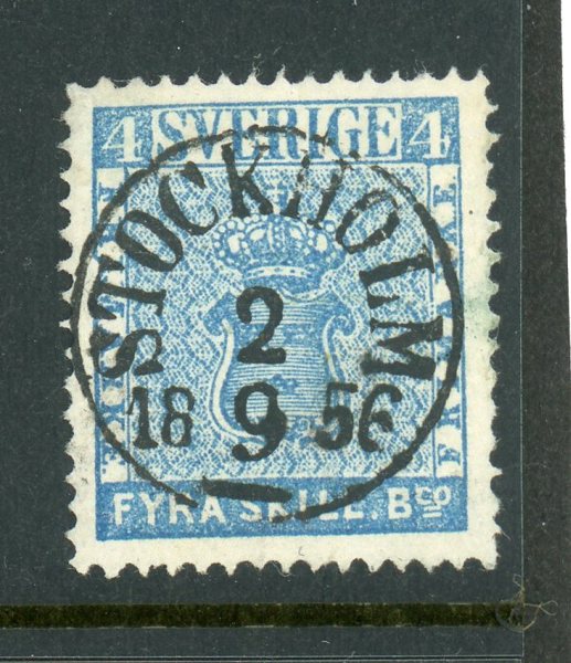 F2 Stockholm 2.9.56, perfekt stämplat prakt-exemplar.