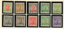 ISLAND F 124-133 xx ex utom 132 som är x ex. F 3.160kr.