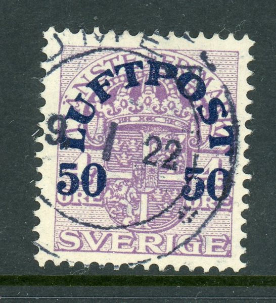 F138vm KRONA i mycket vackert ex, Umeå 9.1.22. Attest HOW 3.4.3.