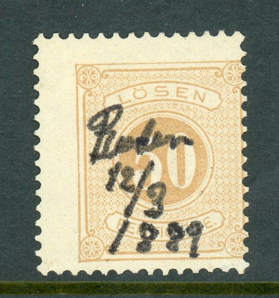 Lösen 19 Bläck-makulering Boden 12.3.1889, ovanlig