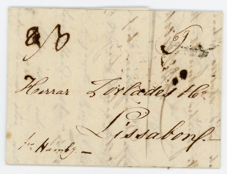 Brev från Stockholm till PORTUGAL 1806.
