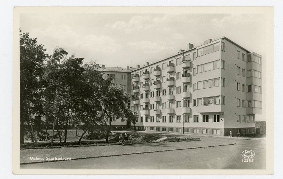 VYKORT Malmö; Saarisgården ca 1950, ofrank.