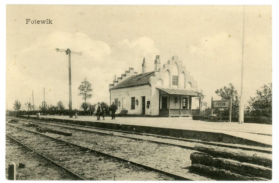 VYKORT Fotewik Järnvägs-station ca 1910
