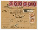 F64 (6ex) samt två F63 på paket-adresskort, Stockholm 28.11.03, sällsynt.