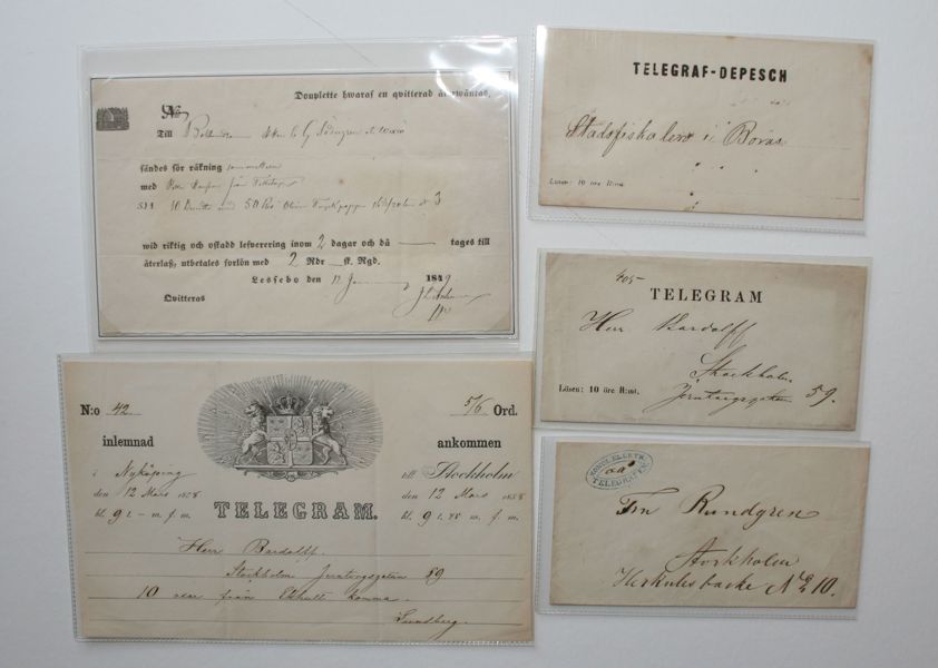 Telegram, For-sedel.