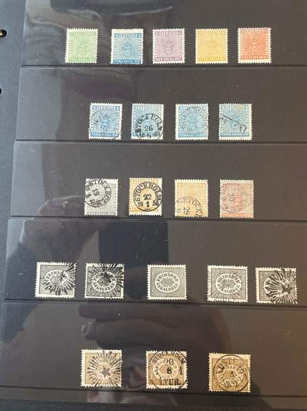 xx/x/o omfattande fin samling 1855 - 1949 i visirpärm.