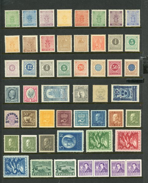 xx/x omfattande fin samling Skilling - 1945 i SAFE-album.