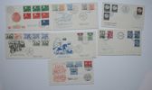FDC: 48 OLIKA med vinjetter från Magasin i Köpenhamn 1950-60tal