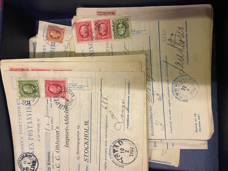 OSCAR II Postanvisningar: stor lot med ca 300st.