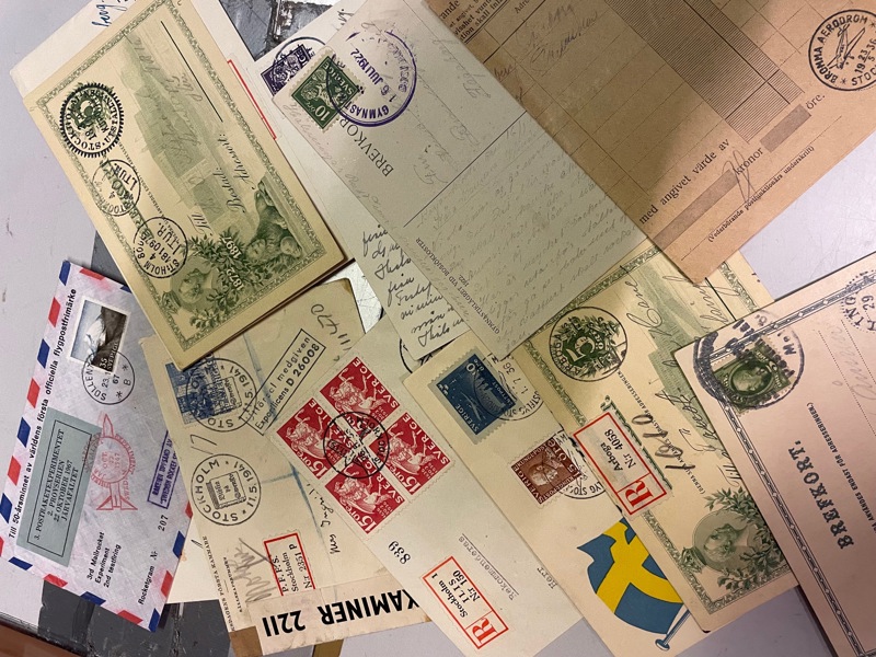 Minnes-post, Special-stämplar; lot ca 160st.